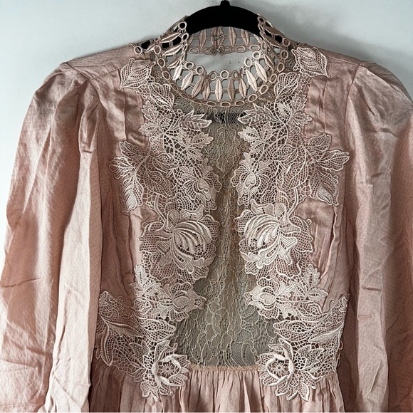 Free People Divine Mini Dress in Rose Whimsical Fairy   Women’s Dress Size 4 - Picture 3 of 12